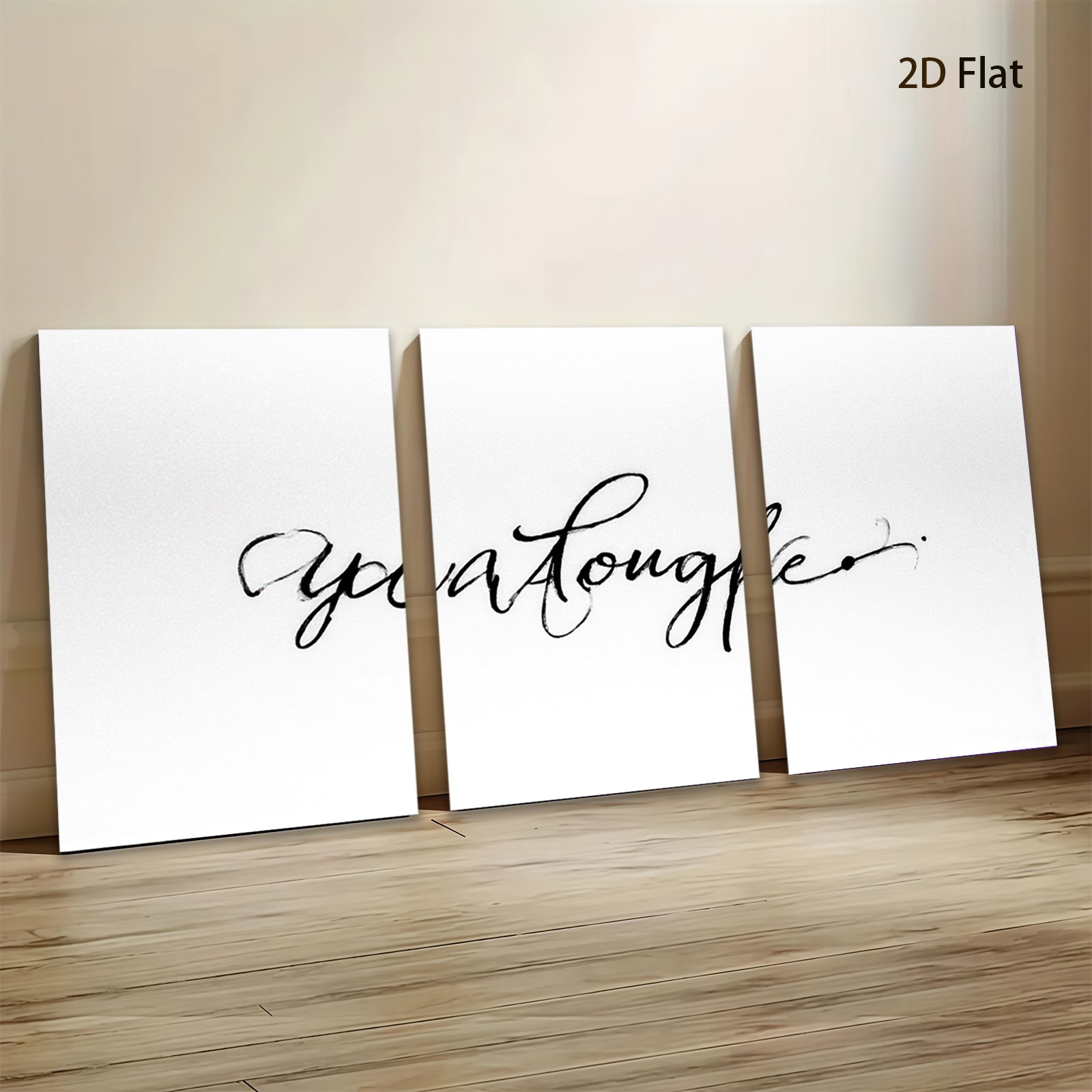 2D flat 1pc minimalist script calligraphy wall art modern farmhouse decor living room bedroom office gallery wrapped canvas print inspirational quote beautiful home accents trending now