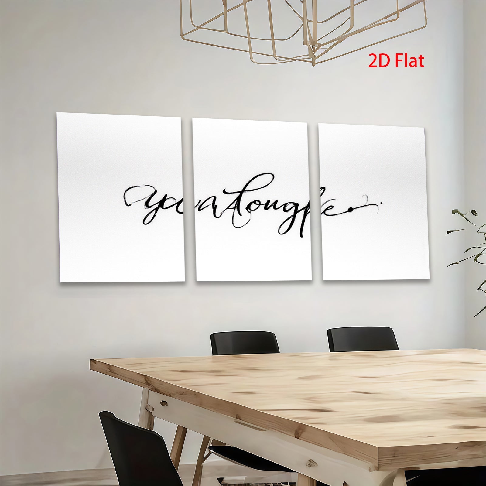 2D flat 1pc minimalist script calligraphy wall art modern farmhouse decor living room bedroom office gallery wrapped canvas print inspirational quote beautiful home accents trending now
