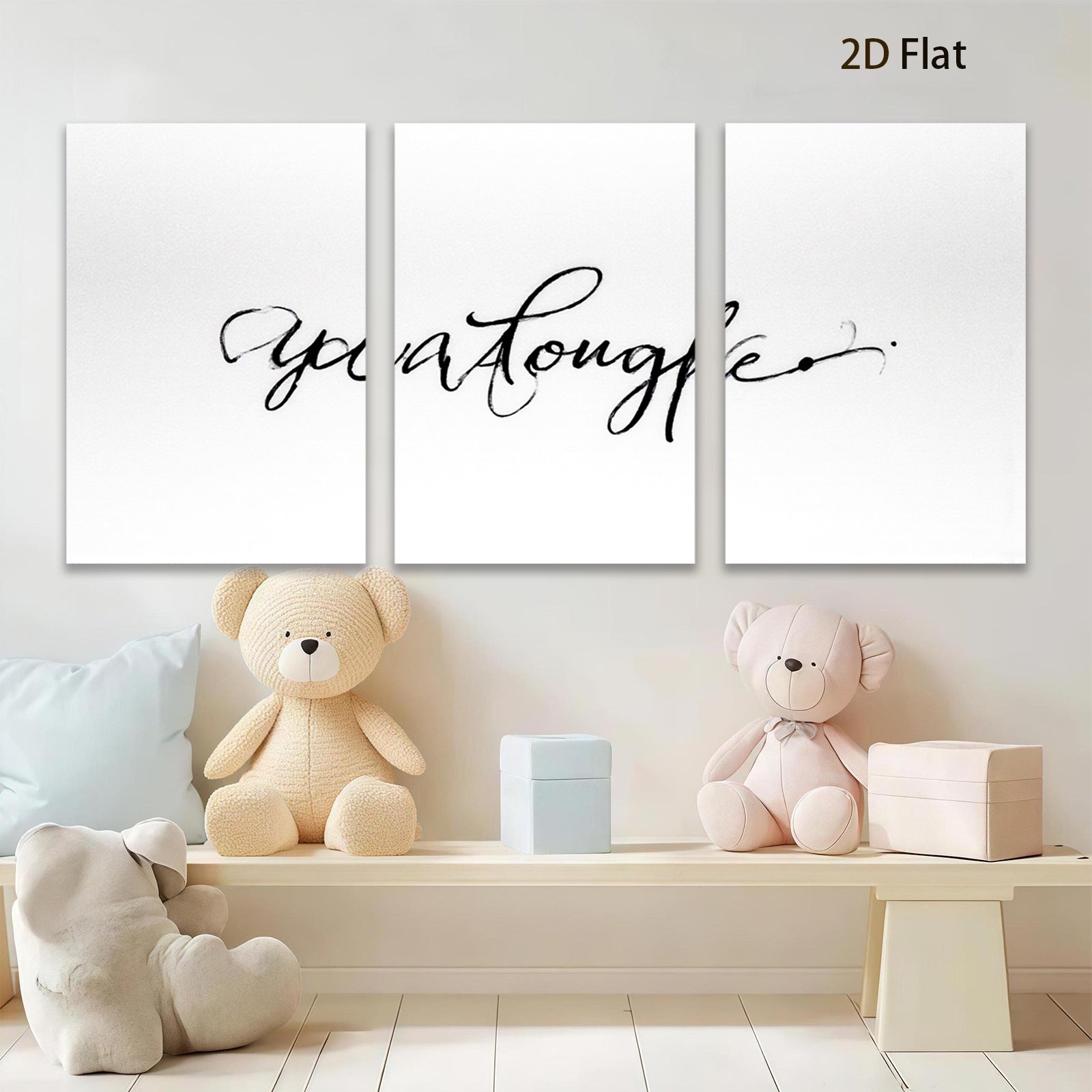 2D flat 1pc minimalist script calligraphy wall art modern farmhouse decor living room bedroom office gallery wrapped canvas print inspirational quote beautiful home accents trending now