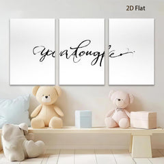 2D flat 1pc minimalist script calligraphy wall art modern farmhouse decor living room bedroom office gallery wrapped canvas print inspirational quote beautiful home accents trending now