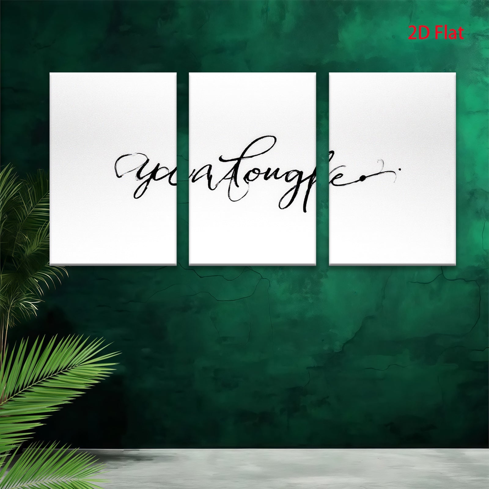 2D flat 1pc minimalist script calligraphy wall art modern farmhouse decor living room bedroom office gallery wrapped canvas print inspirational quote beautiful home accents trending now