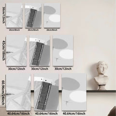 2D flat 1pc minimalist shadow line art wall decor modern farmhouse living room bedroom office gallery wrapped canvas prints ready to hang large size