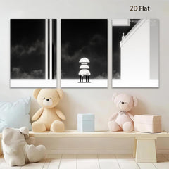 2D flat 1pc minimalist stacked stones modern wall art for living room bedroom office decor farmhouse aesthetic gallery wrapped canvas prints
