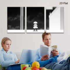 2D flat 1pc minimalist stacked stones modern wall art for living room bedroom office decor farmhouse aesthetic gallery wrapped canvas prints
