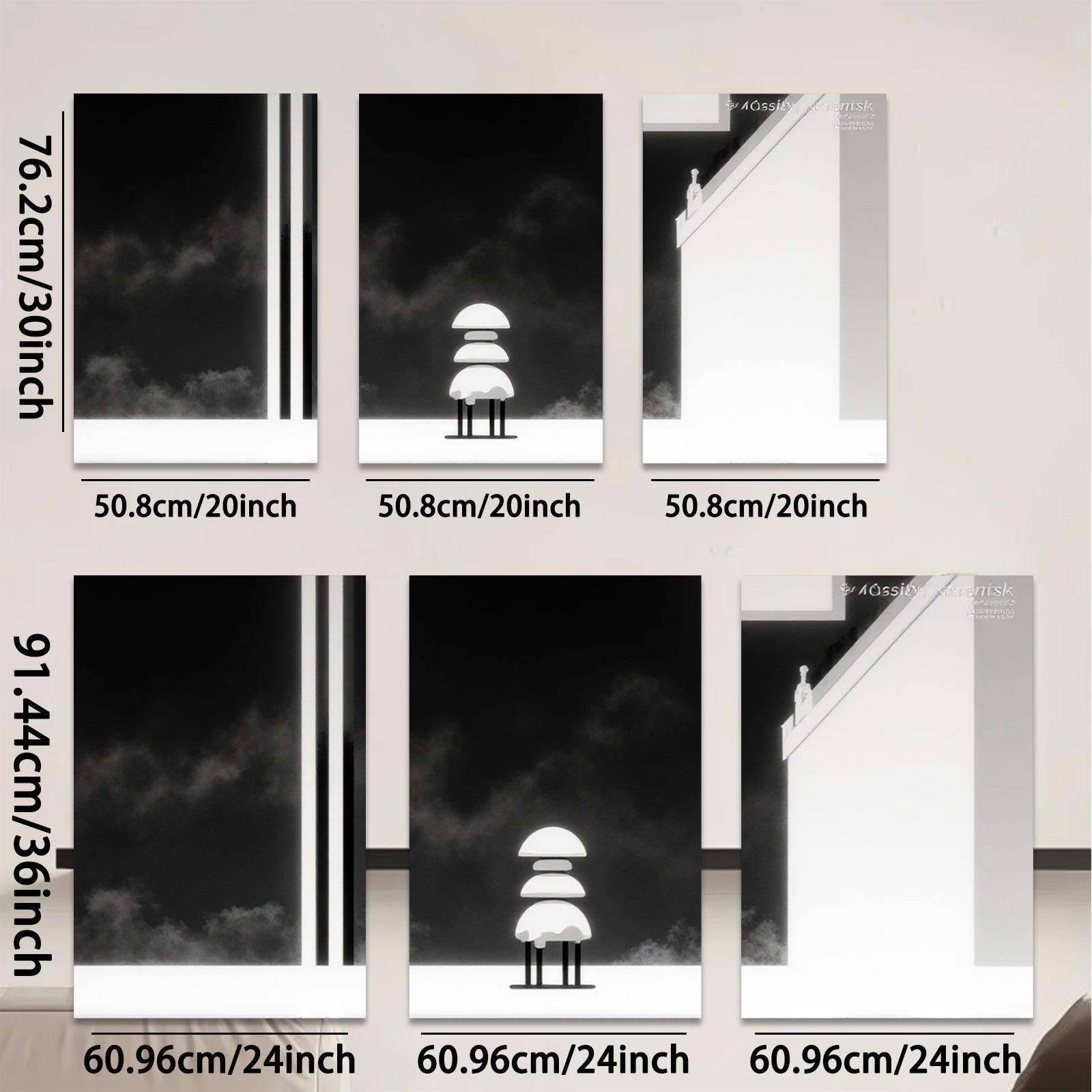 2D flat 1pc minimalist stacked stones modern wall art for living room bedroom office decor farmhouse aesthetic gallery wrapped canvas prints
