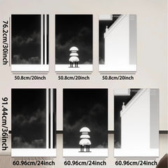 2D flat 1pc minimalist stacked stones modern wall art for living room bedroom office decor farmhouse aesthetic gallery wrapped canvas prints