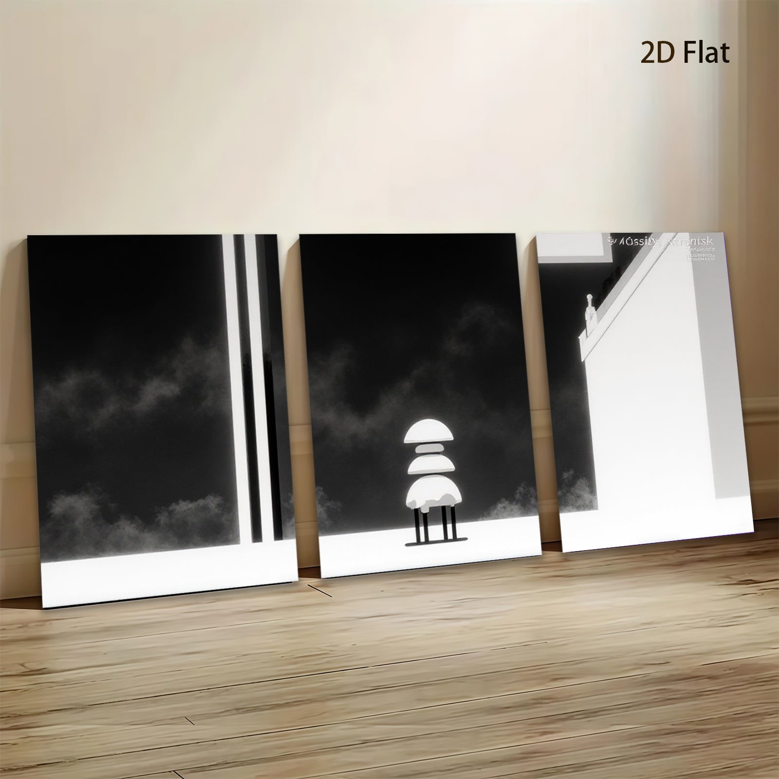 2D flat 1pc minimalist stacked stones modern wall art for living room bedroom office decor farmhouse aesthetic gallery wrapped canvas prints