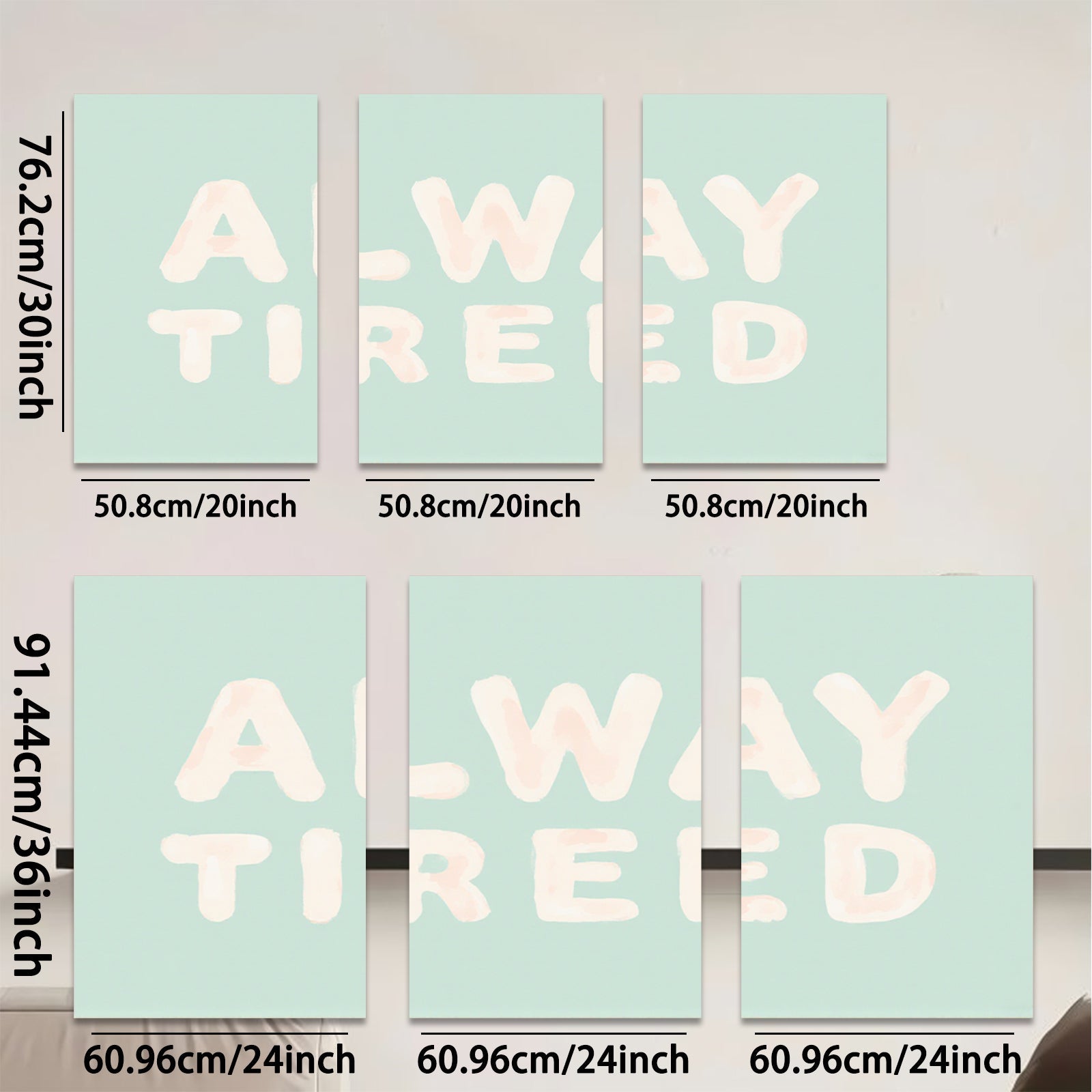 2D flat 1pc minimalist typography wall art simple positive words modern farmhouse living room bedroom decor inspirational quotes gallery wrapped canvas prints coastal boho style