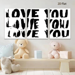 2D flat 1pc minimalist word art canvas print modern farmhouse wall decor living room bedroom office inspirational statement piece gallery wrapped ready hang boho chic