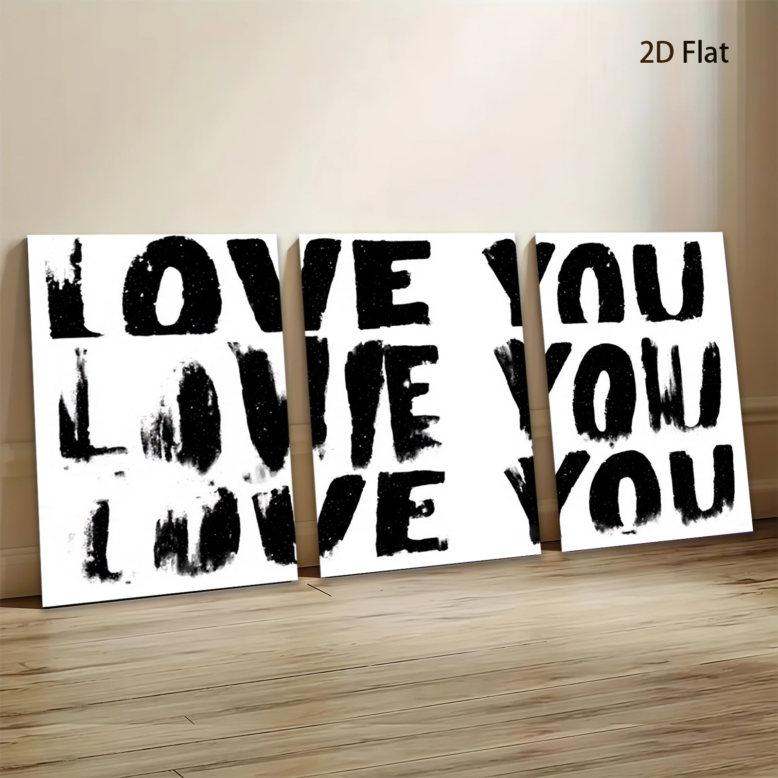 2D flat 1pc minimalist word art canvas print modern farmhouse wall decor living room bedroom office inspirational statement piece gallery wrapped ready hang boho chic