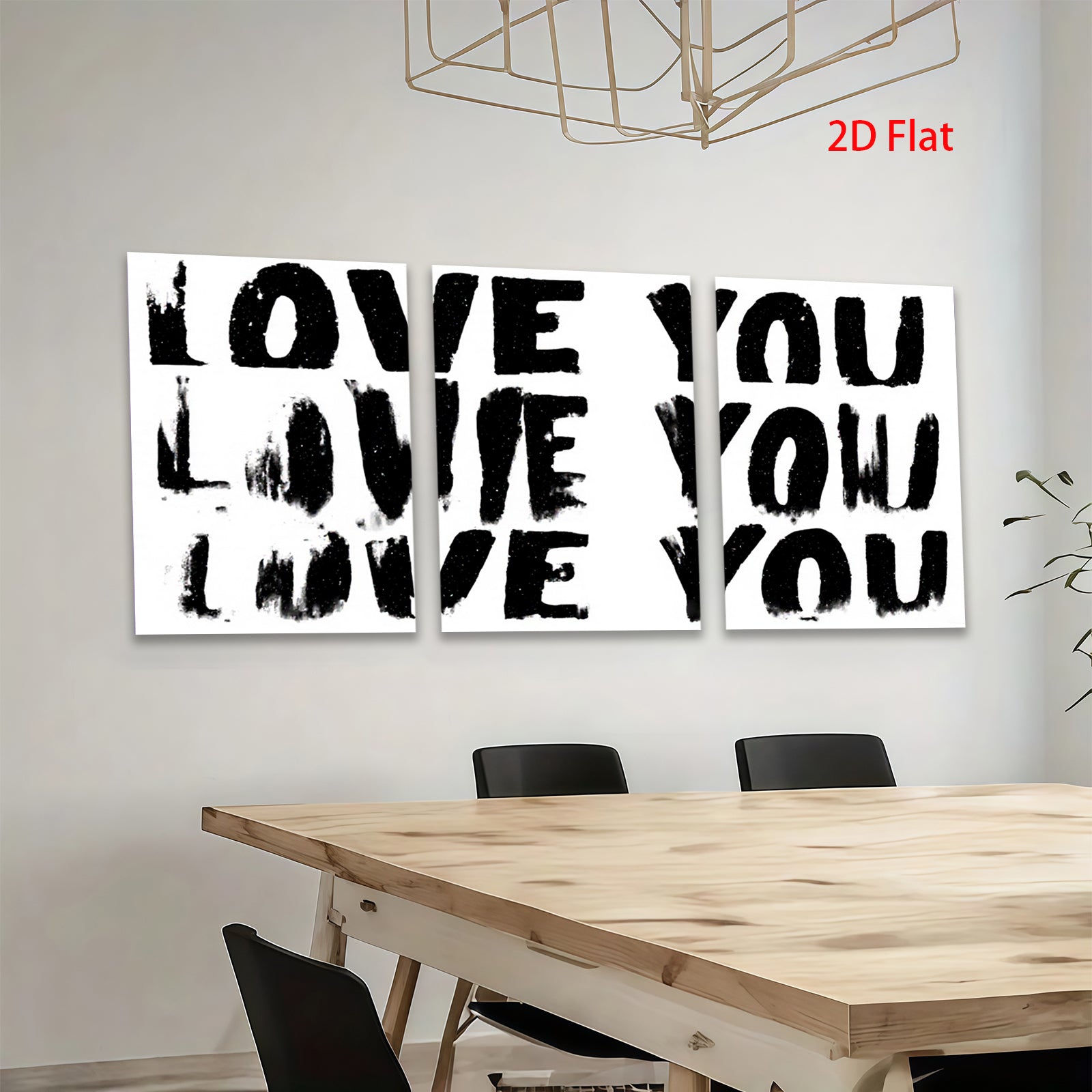 2D flat 1pc minimalist word art canvas print modern farmhouse wall decor living room bedroom office inspirational statement piece gallery wrapped ready hang boho chic