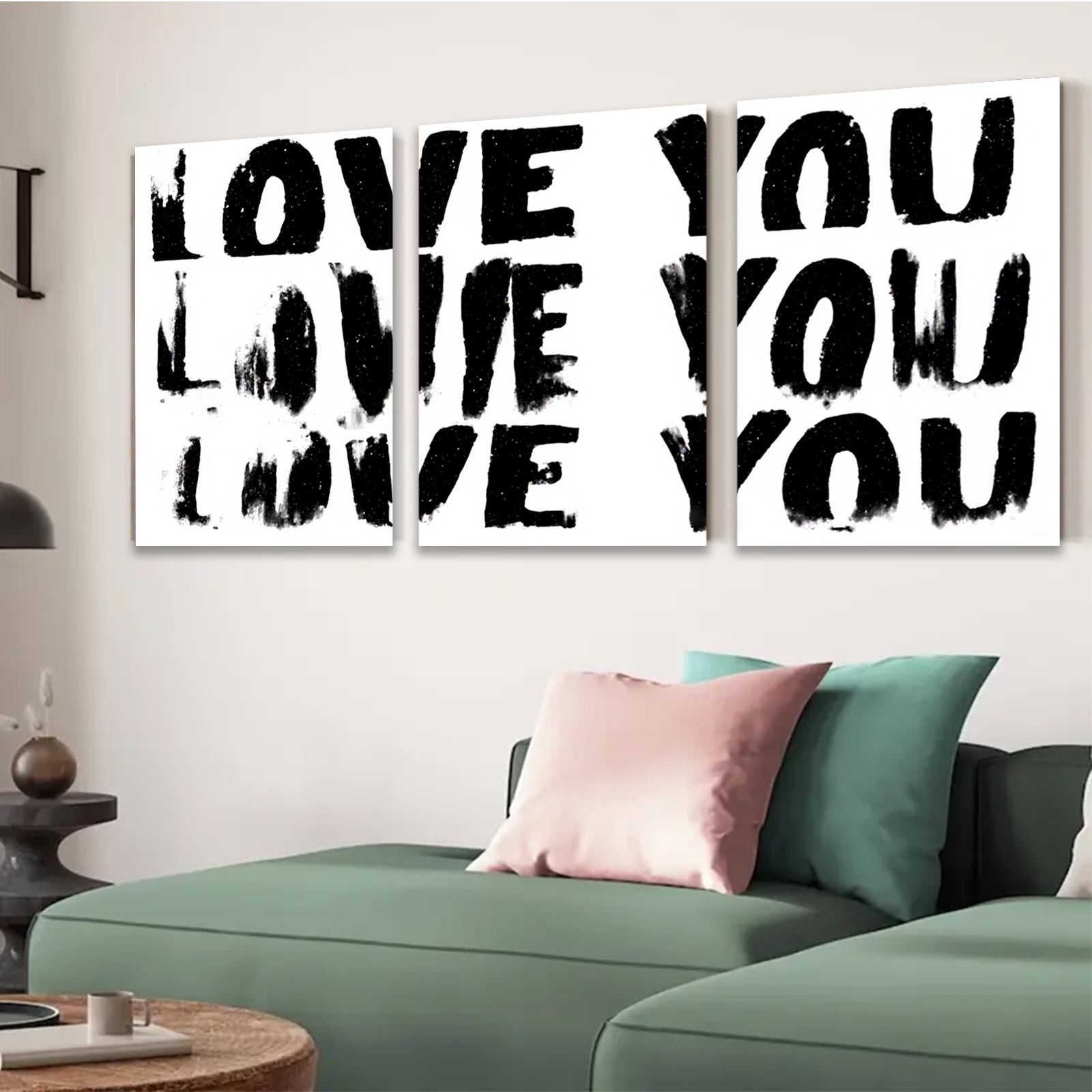 2D flat 1pc minimalist word art canvas print modern farmhouse wall decor living room bedroom office inspirational statement piece gallery wrapped ready hang boho chic