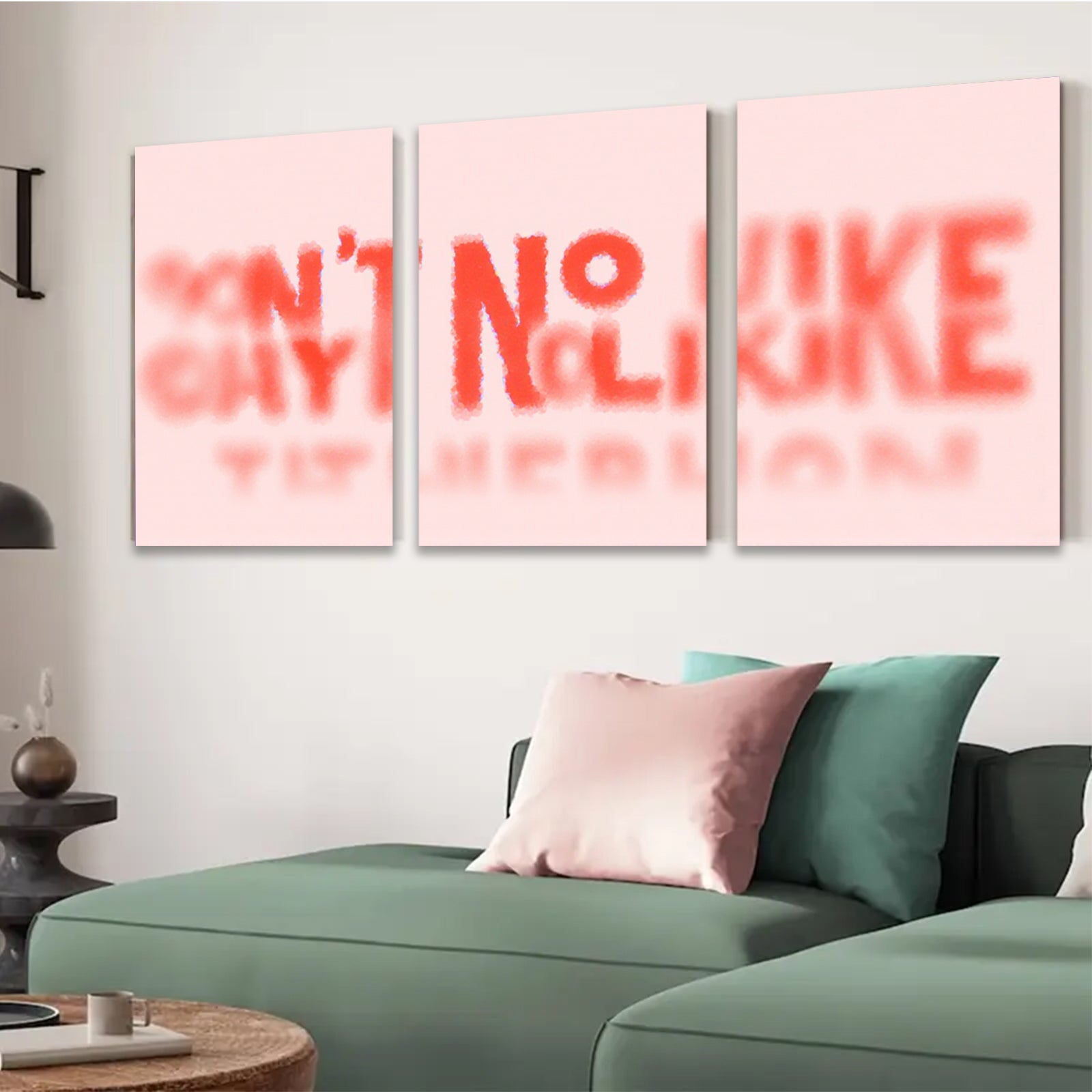 2D flat 1pc modern abstract blush pink wall art canvas prints minimalist home decor living room bedroom office gallery wrapped ready to hang farmhouse style trending now