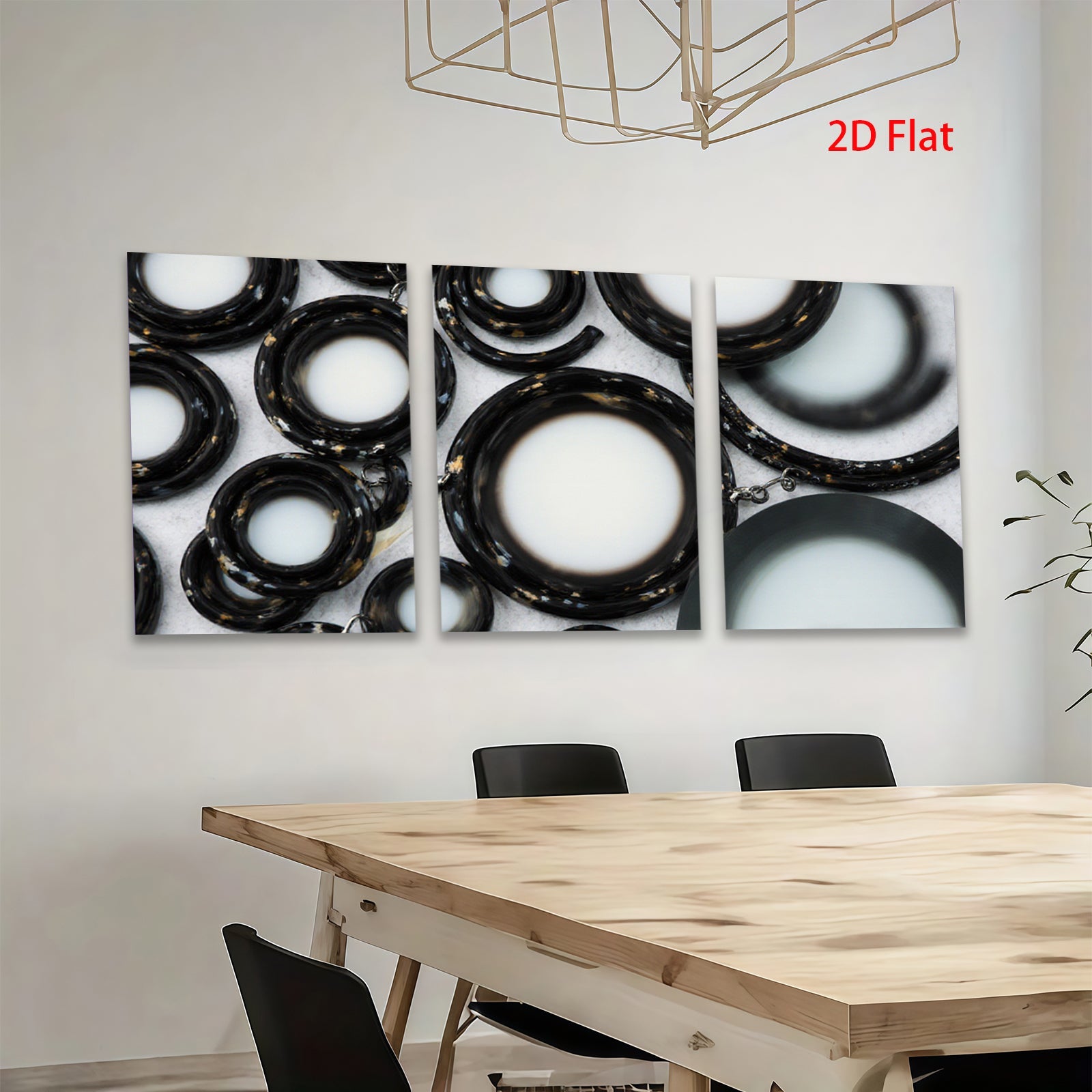 2D flat 1pc modern abstract circles wall decor minimalist artistic home living room bedroom office gallery wrapped canvas farmhouse style