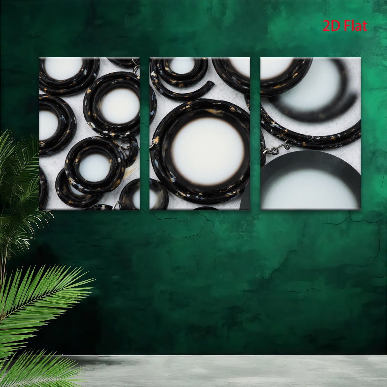 2D flat 1pc modern abstract circles wall decor minimalist artistic home living room bedroom office gallery wrapped canvas farmhouse style