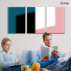 2D flat 1pc modern abstract geometric canvas wall art for living room bedroom office decor farmhouse style gallery wrapped prints inspirational aesthetic home decoration