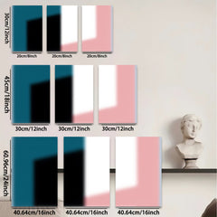 2D flat 1pc modern abstract geometric canvas wall art for living room bedroom office decor farmhouse style gallery wrapped prints inspirational aesthetic home decoration
