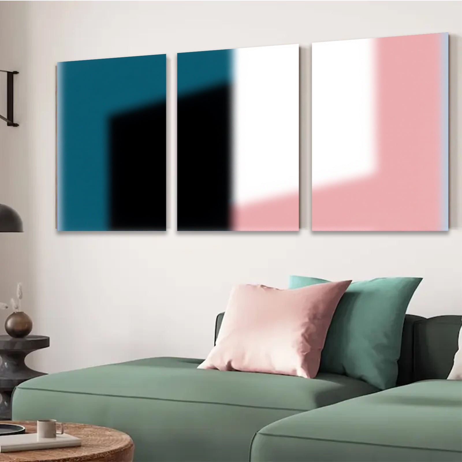 2D flat 1pc modern abstract geometric canvas wall art for living room bedroom office decor farmhouse style gallery wrapped prints inspirational aesthetic home decoration