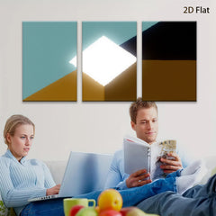 2D flat 1pc modern abstract geometric canvas wall art minimalist home decor living room bedroom office farmhouse style gallery wrapped ready to hang large size