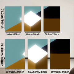 2D flat 1pc modern abstract geometric canvas wall art minimalist home decor living room bedroom office farmhouse style gallery wrapped ready to hang large size