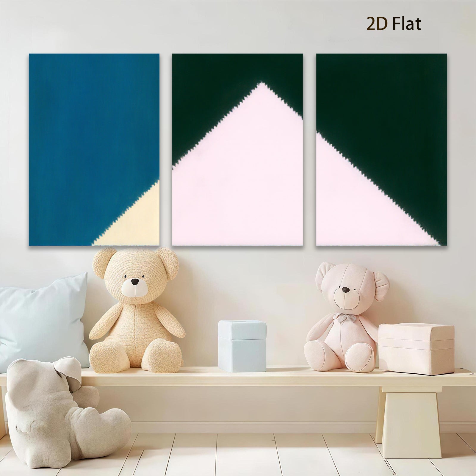 2D flat 1pc modern abstract geometric wall art canvas prints for living room bedroom office decor farmhouse style inspirational gallery wrapped ready to hang