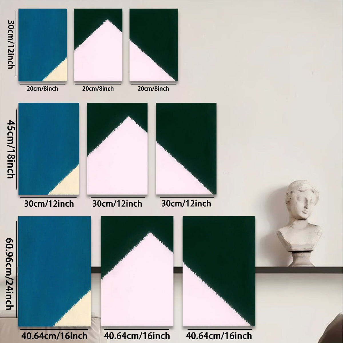 2D flat 1pc modern abstract geometric wall art canvas prints for living room bedroom office decor farmhouse style inspirational gallery wrapped ready to hang