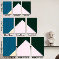 2D flat 1pc modern abstract geometric wall art canvas prints for living room bedroom office decor farmhouse style inspirational gallery wrapped ready to hang