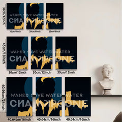2D flat 1pc modern abstract gold drip wall art canvas prints for living room bedroom home office decor farmhouse style gallery wrapped ready to hang minimalist