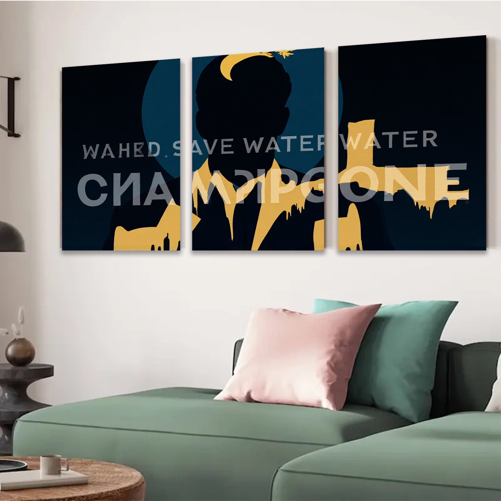 2D flat 1pc modern abstract gold drip wall art canvas prints for living room bedroom home office decor farmhouse style gallery wrapped ready to hang minimalist