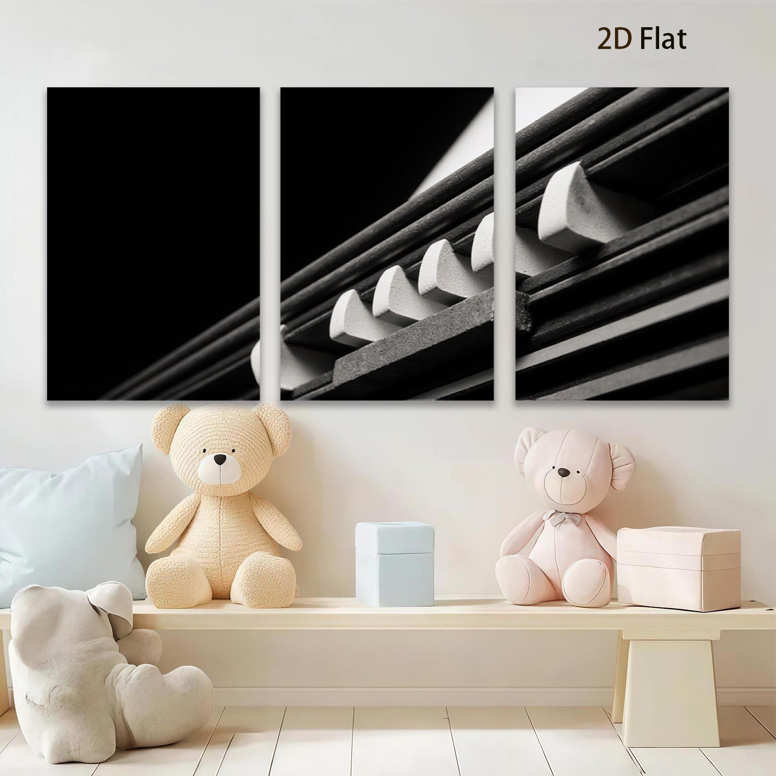 2D flat 1pc modern abstract lines geometric wall art canvas prints for living room bedroom office decor farmhouse style minimalist aesthetic gallery wrapped