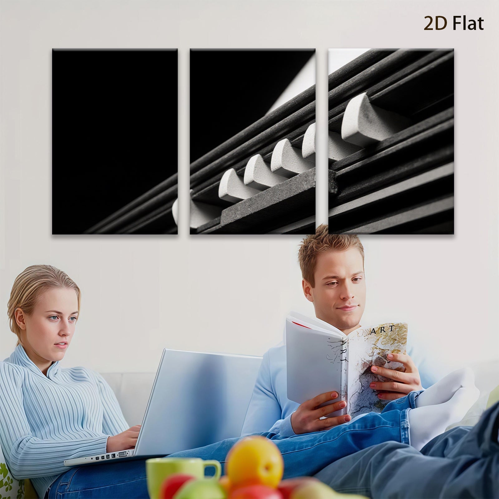 2D flat 1pc modern abstract lines geometric wall art canvas prints for living room bedroom office decor farmhouse style minimalist aesthetic gallery wrapped