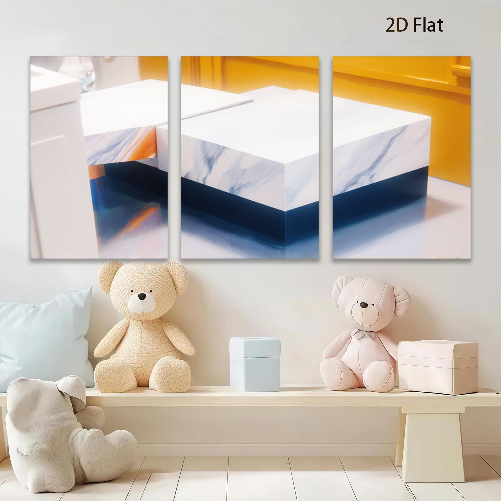 2D flat 1pc modern abstract marble block art canvas print living room bedroom home decor wall art farmhouse style trending now