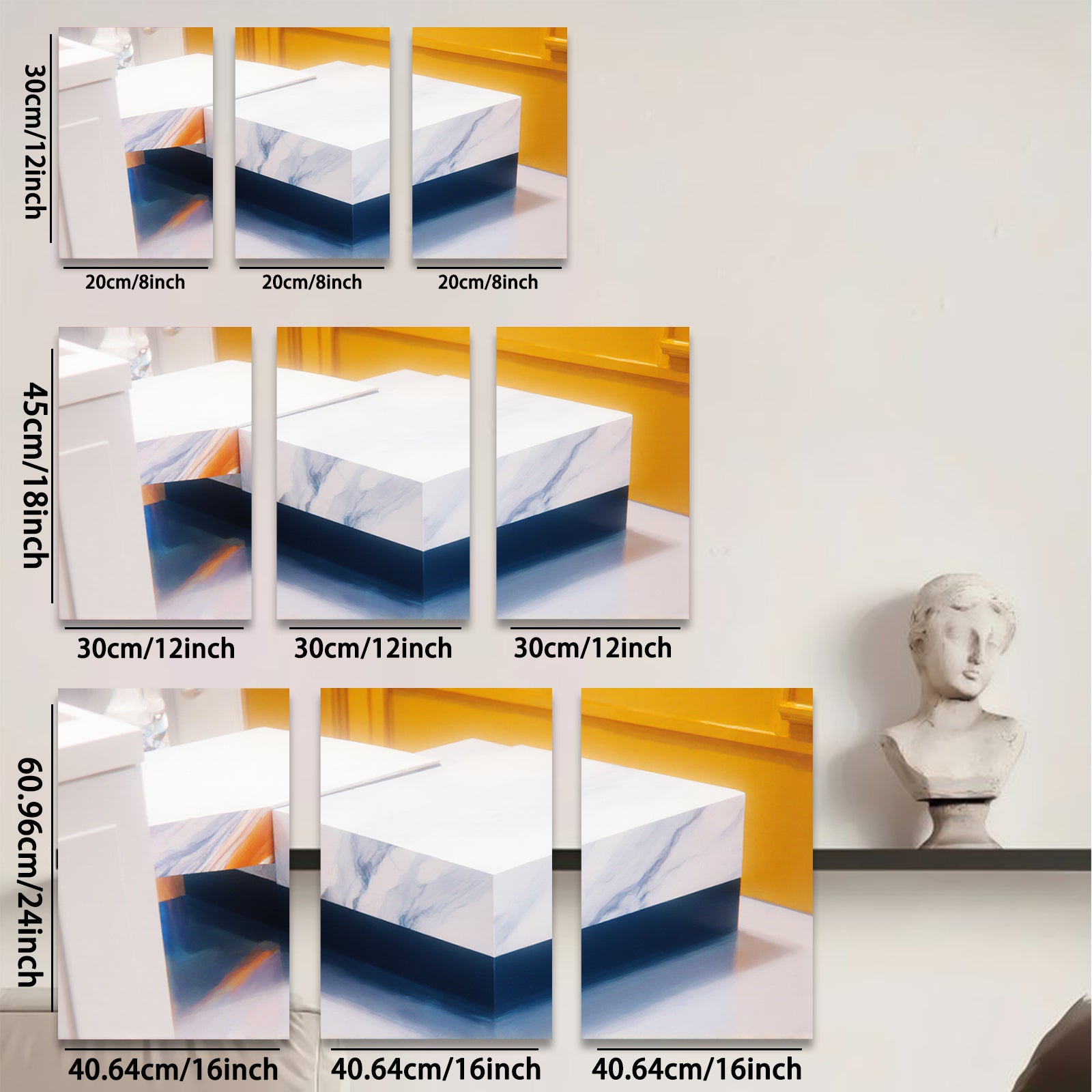2D flat 1pc modern abstract marble block art canvas print living room bedroom home decor wall art farmhouse style trending now