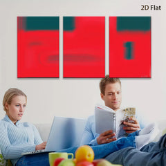 2D flat 1pc modern abstract red wall art canvas prints minimalist geometric decor living room bedroom office farmhouse style gallery wrapped ready to hang large size