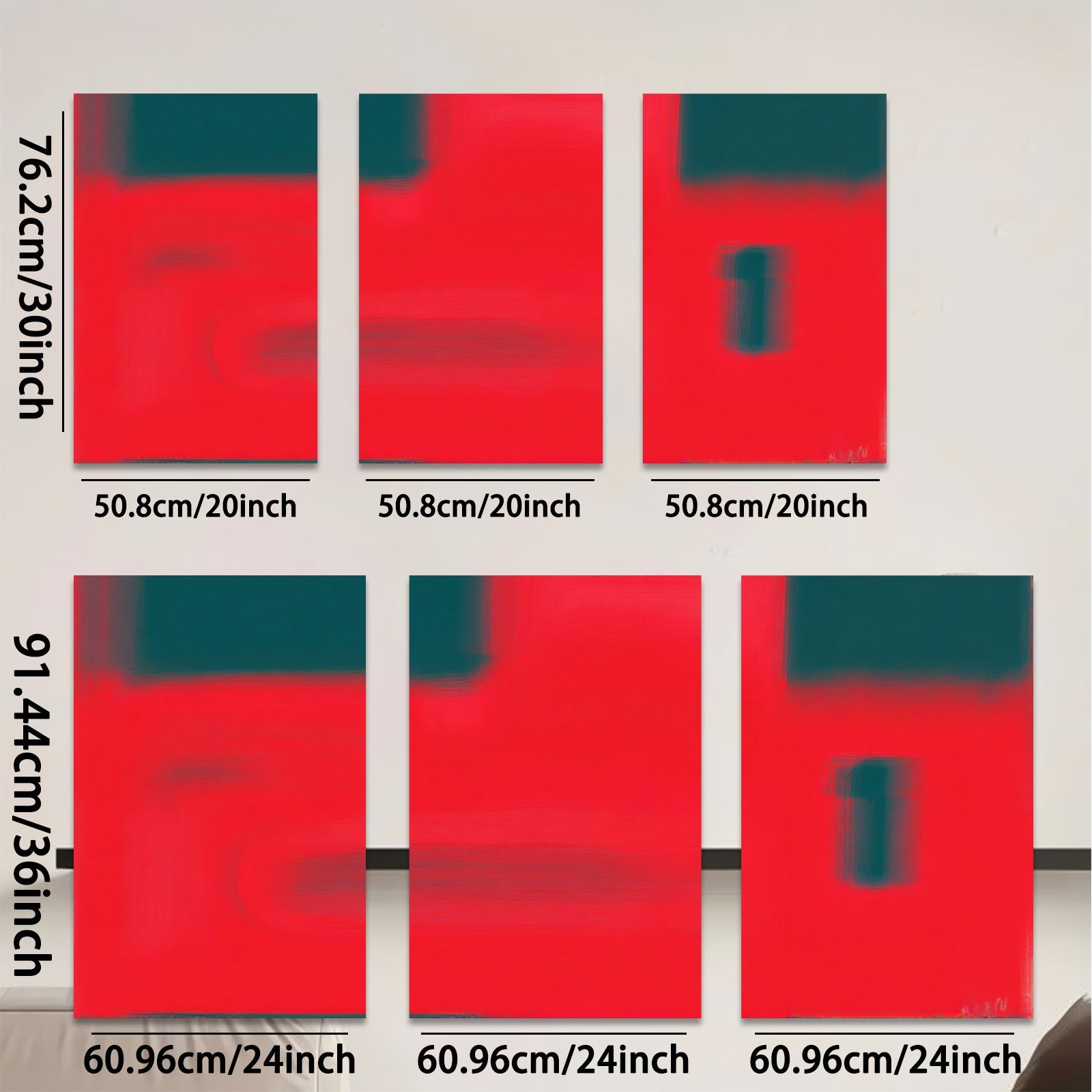 2D flat 1pc modern abstract red wall art canvas prints minimalist geometric decor living room bedroom office farmhouse style gallery wrapped ready to hang large size