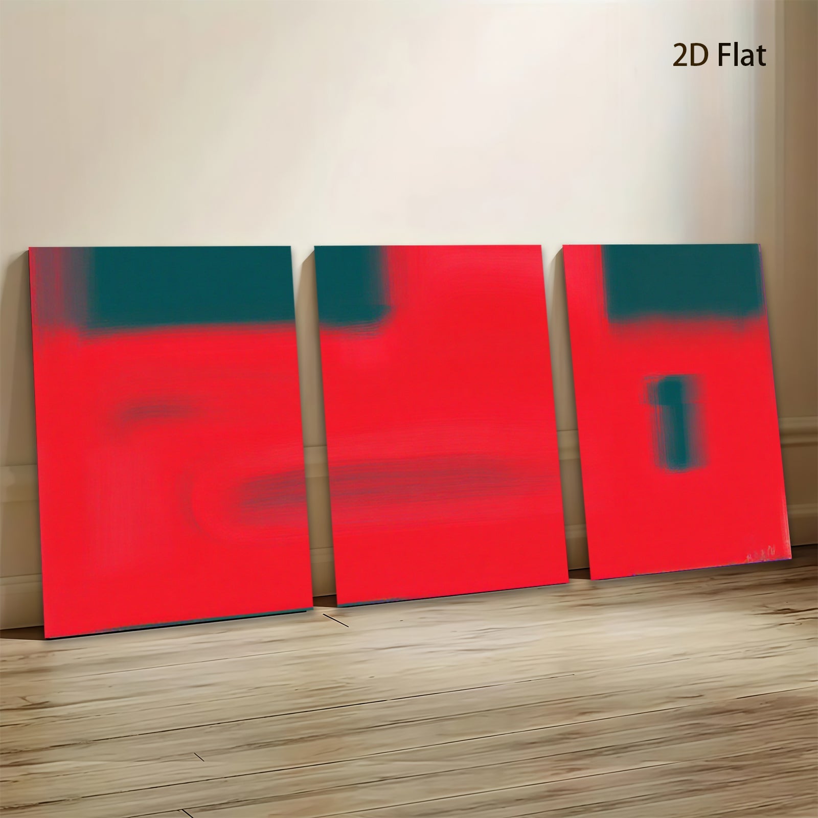 2D flat 1pc modern abstract red wall art canvas prints minimalist geometric decor living room bedroom office farmhouse style gallery wrapped ready to hang large size
