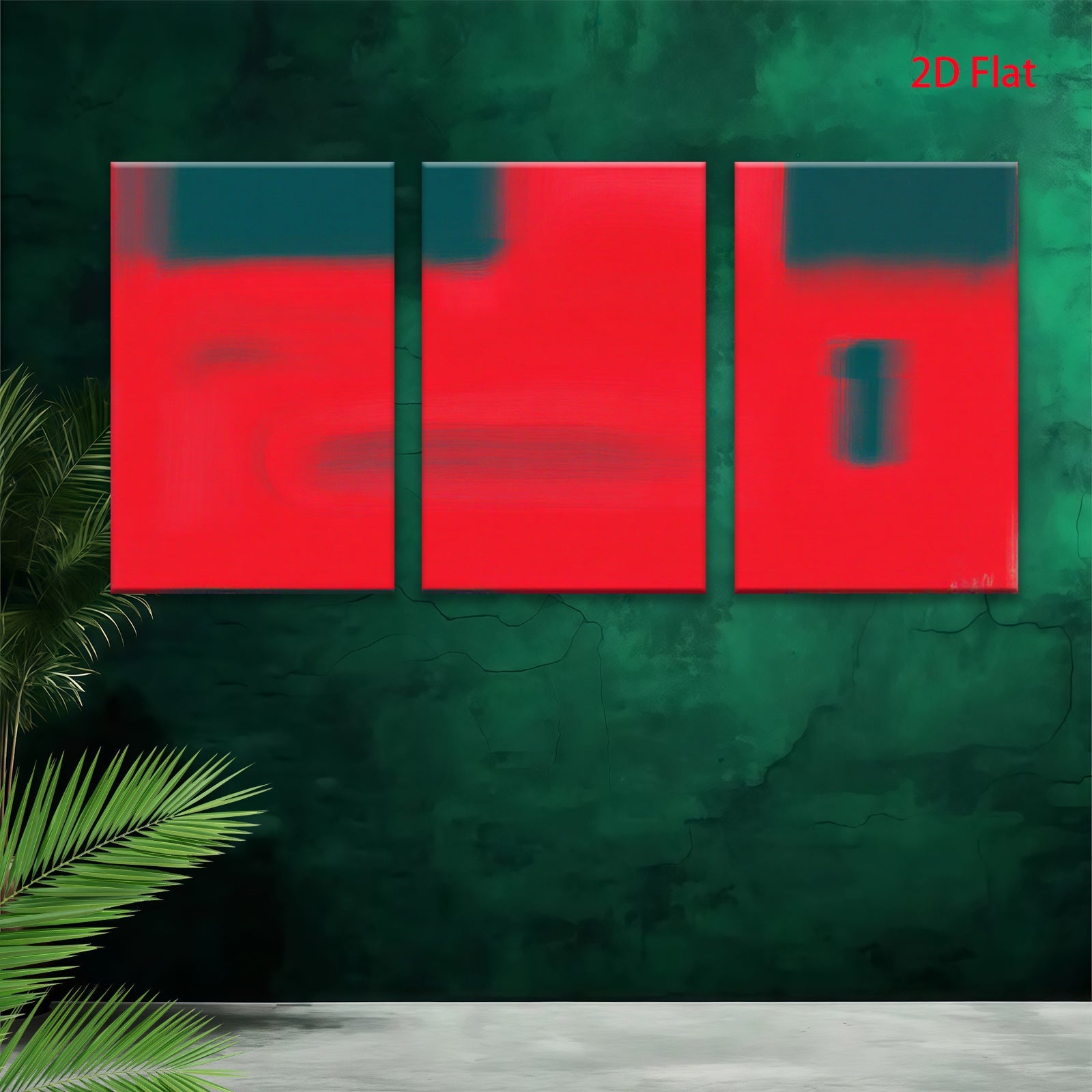 2D flat 1pc modern abstract red wall art canvas prints minimalist geometric decor living room bedroom office farmhouse style gallery wrapped ready to hang large size
