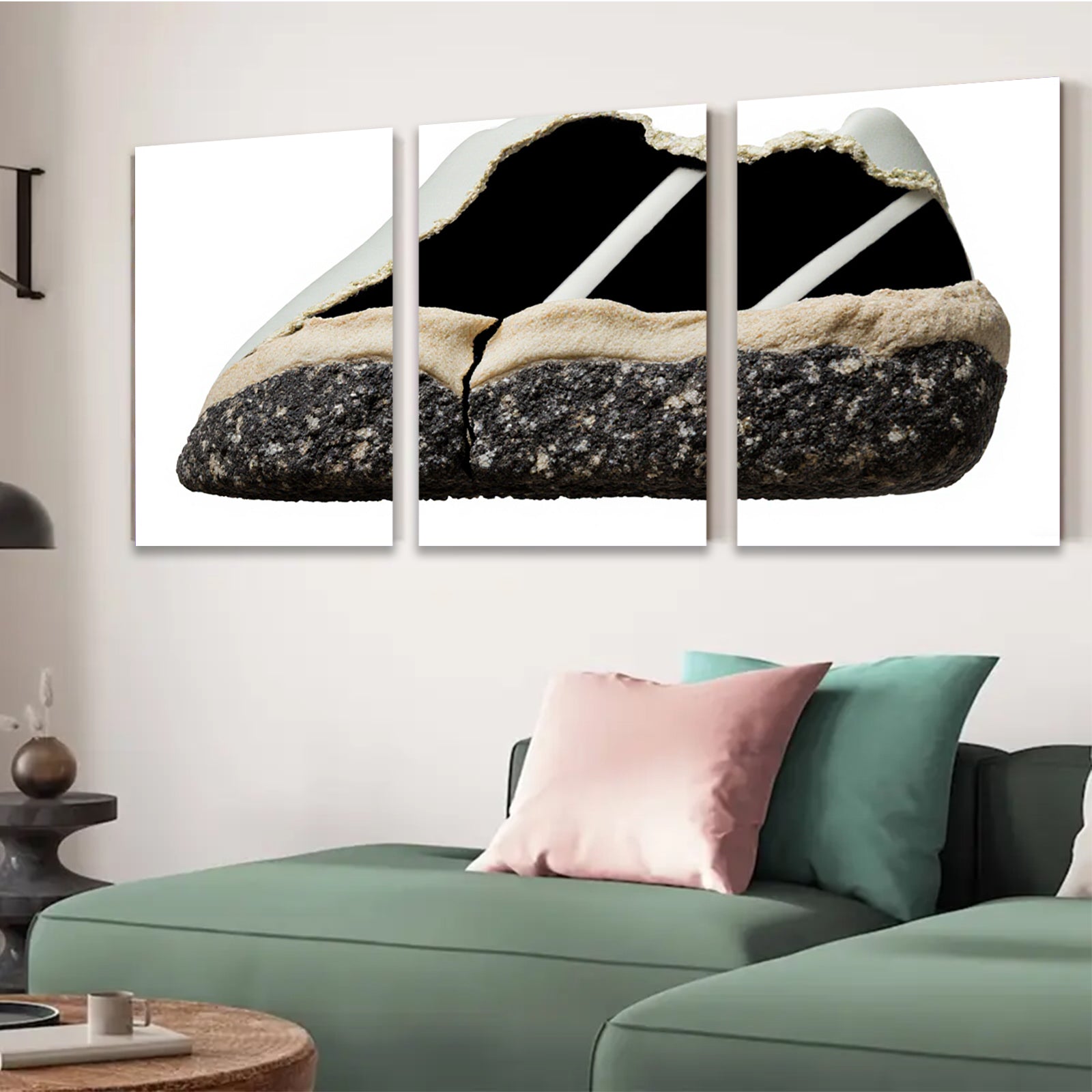 2D flat 1pc modern abstract texture art wall decor for living room bedroom office farmhouse gallery wrapped canvas print ready to hang inspirational art