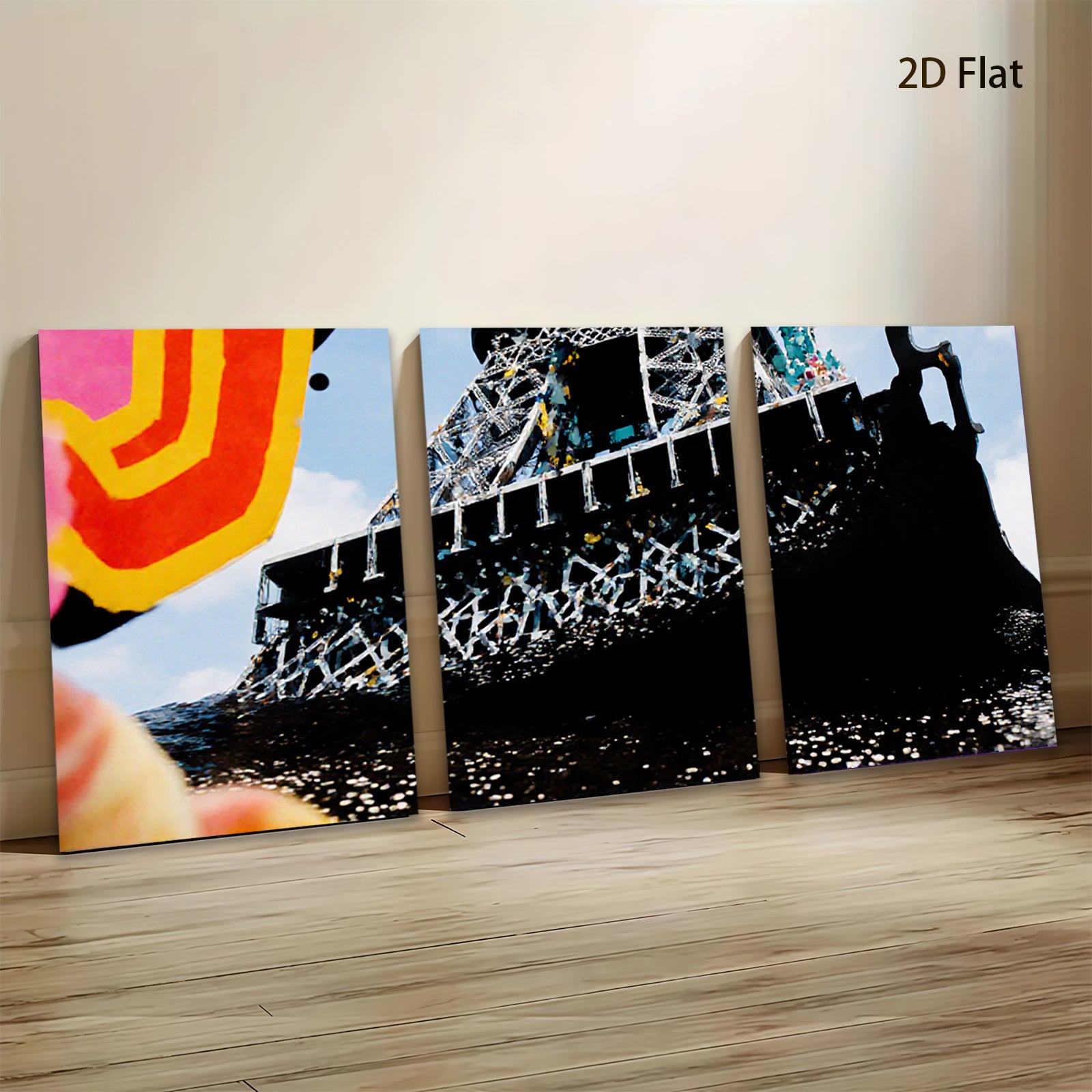 2D flat 1pc modern abstract tower cityscape wall art decor for living room bedroom office gallery wrapped canvas prints farmhouse style