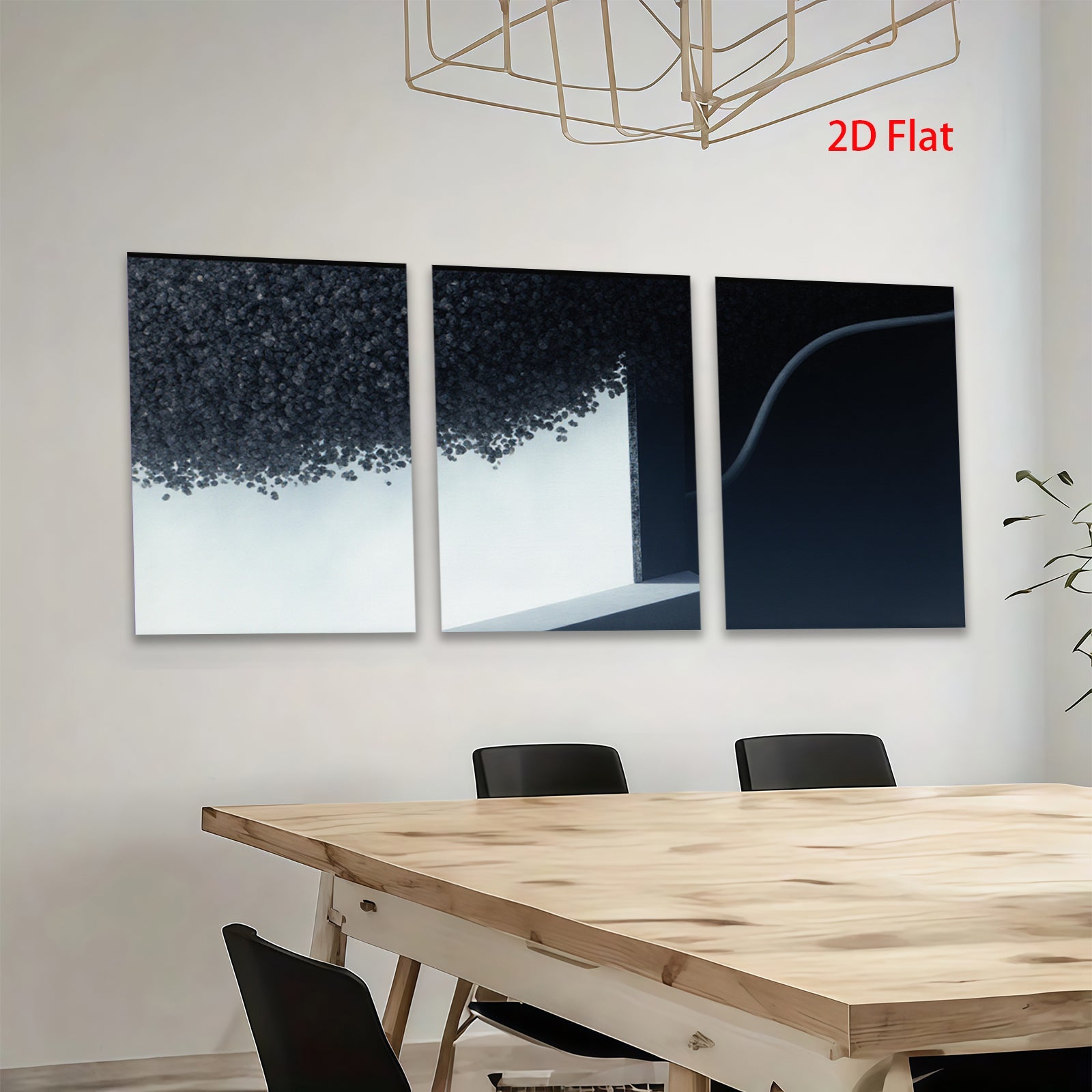2D flat 1pc modern abstract wall art minimalist geometric canvas print for living room bedroom office decor farmhouse style gallery wrapped timeless elegance