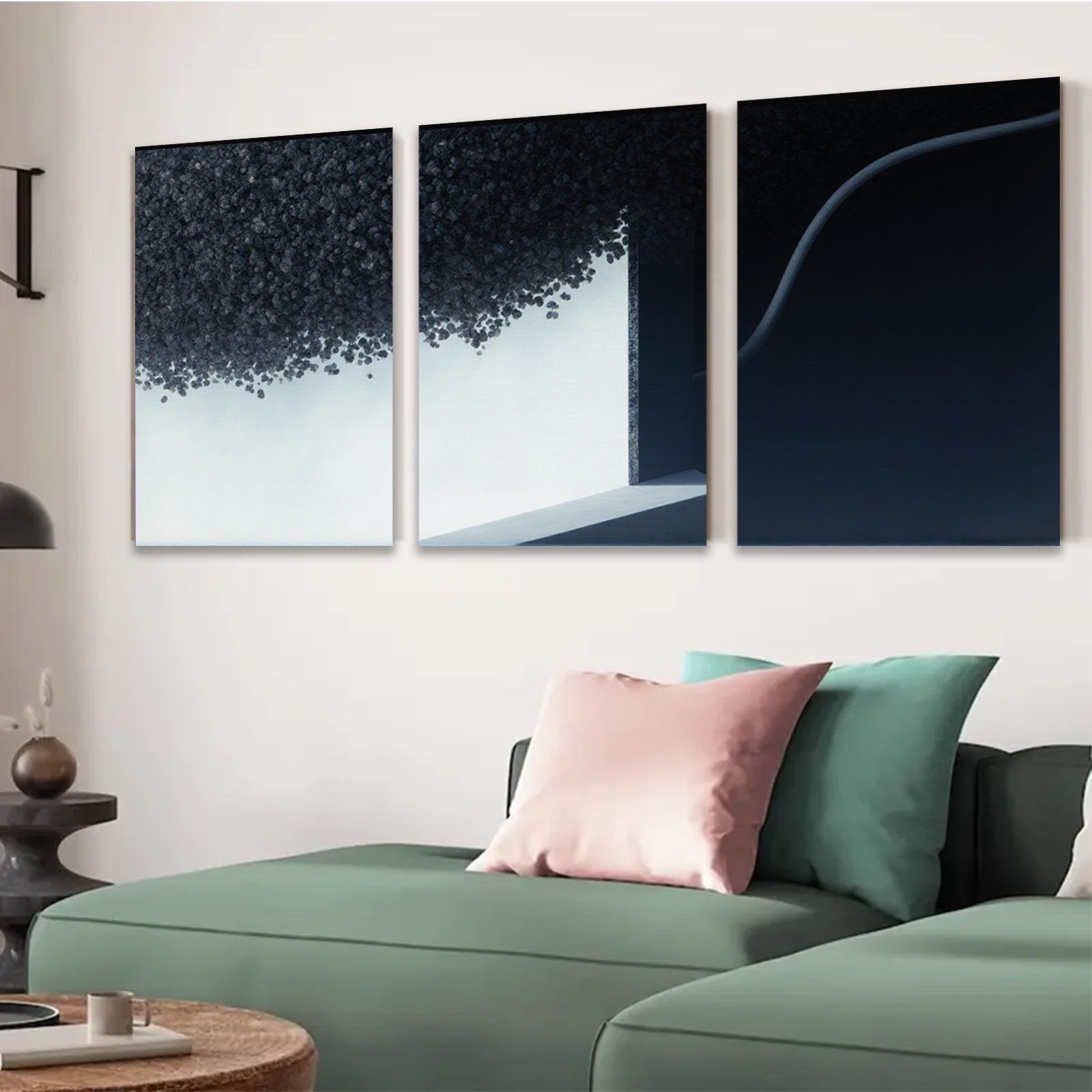 2D flat 1pc modern abstract wall art minimalist geometric canvas print for living room bedroom office decor farmhouse style gallery wrapped timeless elegance
