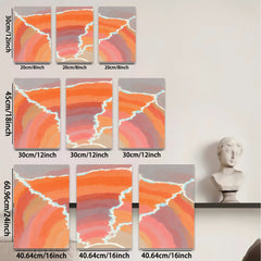 2D flat 1pc modern abstract waves vibrant color wall art living room bedroom home decor farmhouse style gallery wrapped canvas prints beautiful gifts