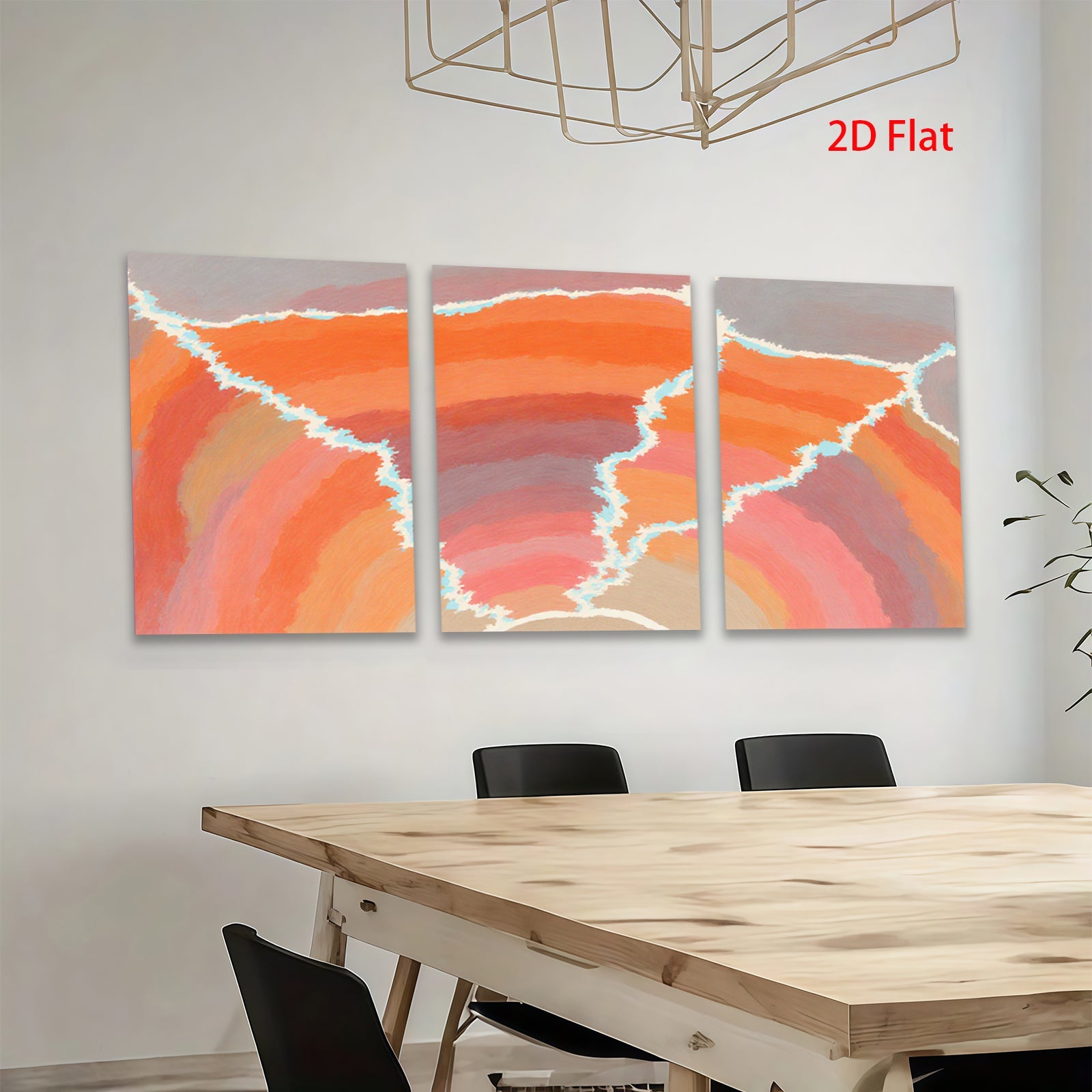 2D flat 1pc modern abstract waves vibrant color wall art living room bedroom home decor farmhouse style gallery wrapped canvas prints beautiful gifts