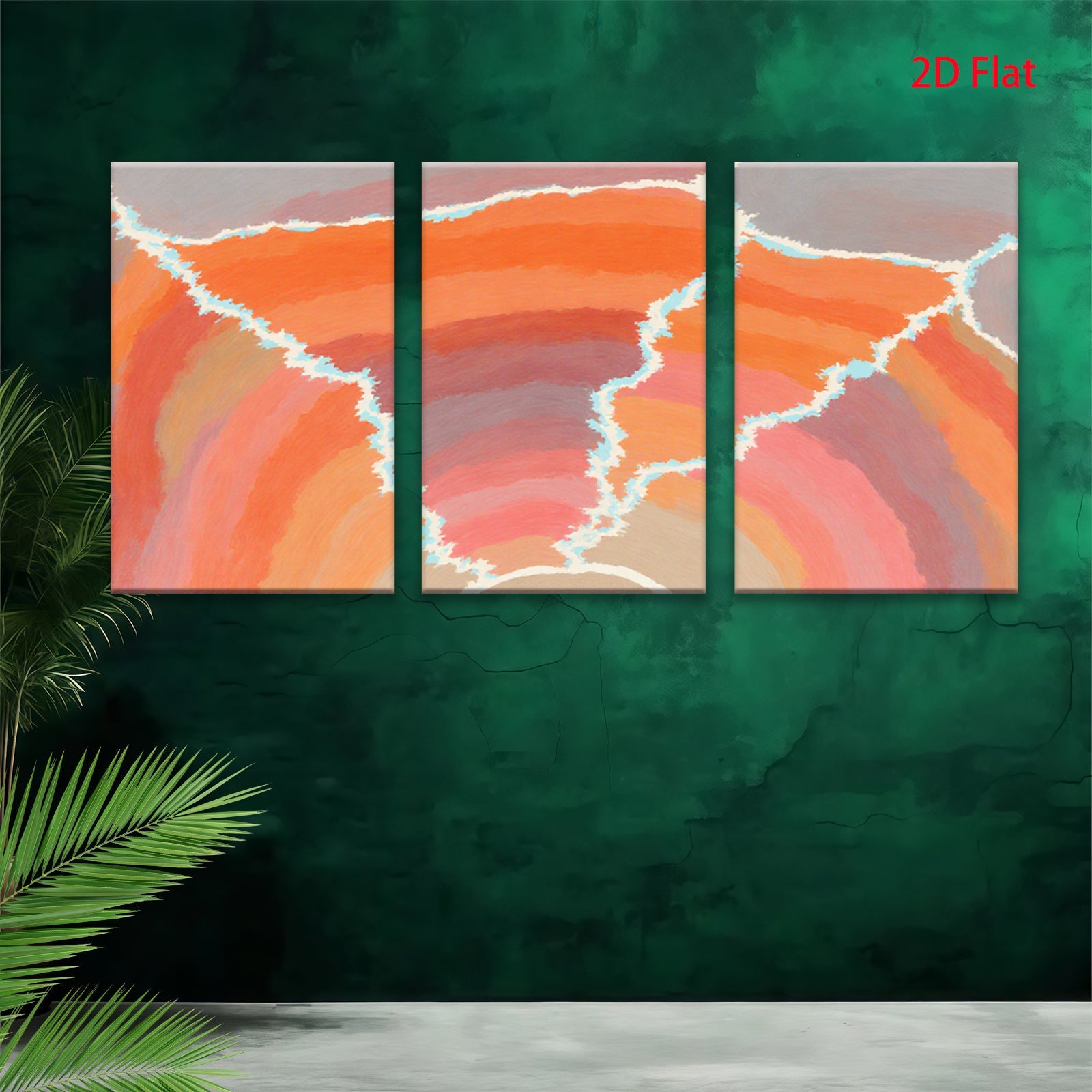 2D flat 1pc modern abstract waves vibrant color wall art living room bedroom home decor farmhouse style gallery wrapped canvas prints beautiful gifts