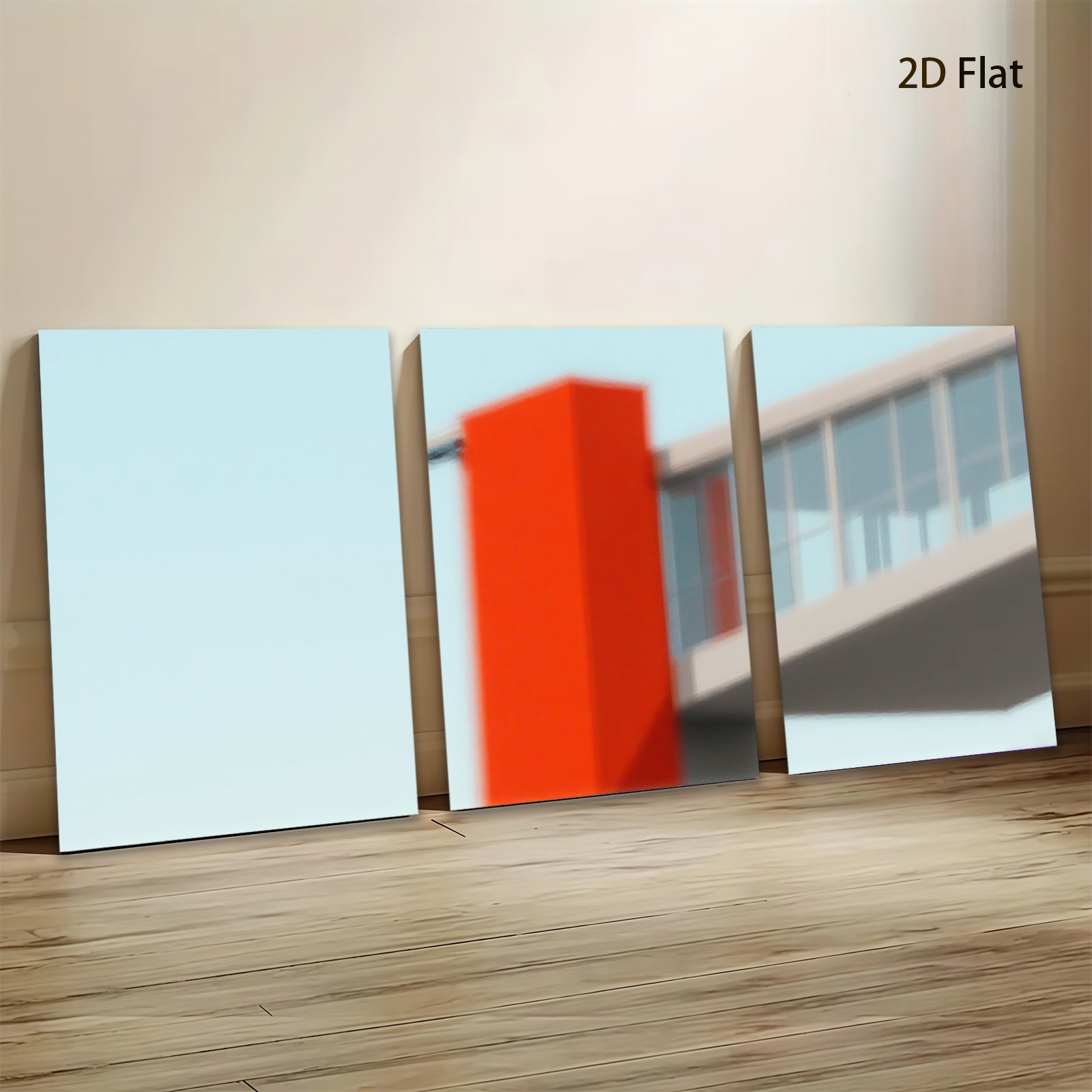 2D flat 1pc modern architecture abstract city skyline wall art decor living room bedroom office canvas prints farmhouse style gallery wrapped
