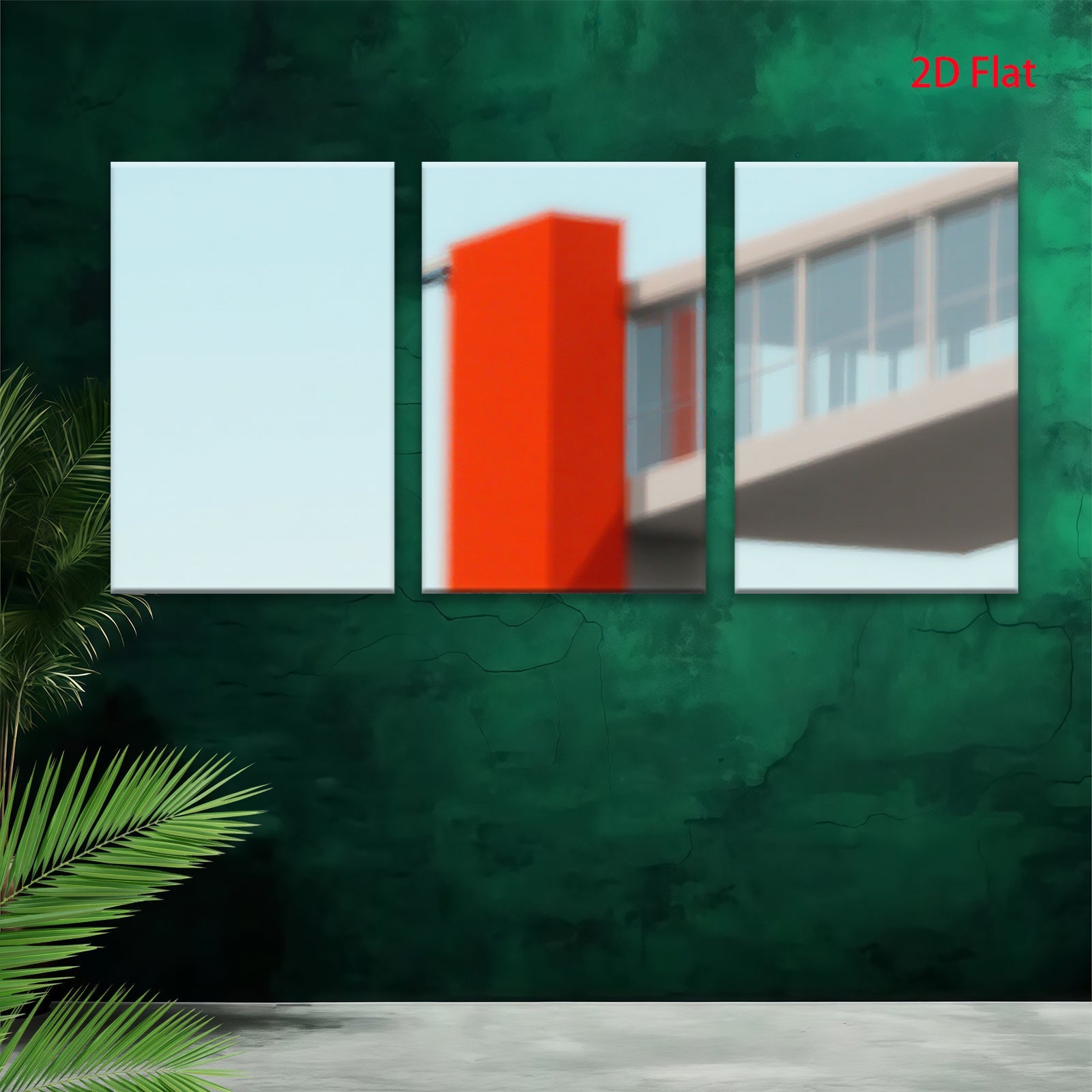 2D flat 1pc modern architecture abstract city skyline wall art decor living room bedroom office canvas prints farmhouse style gallery wrapped