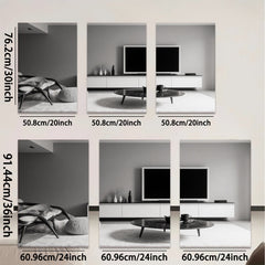 2D flat 1pc modern living room minimalist decor cozy home wall art canvas prints for bedroom office farmhouse style gallery wrapped
