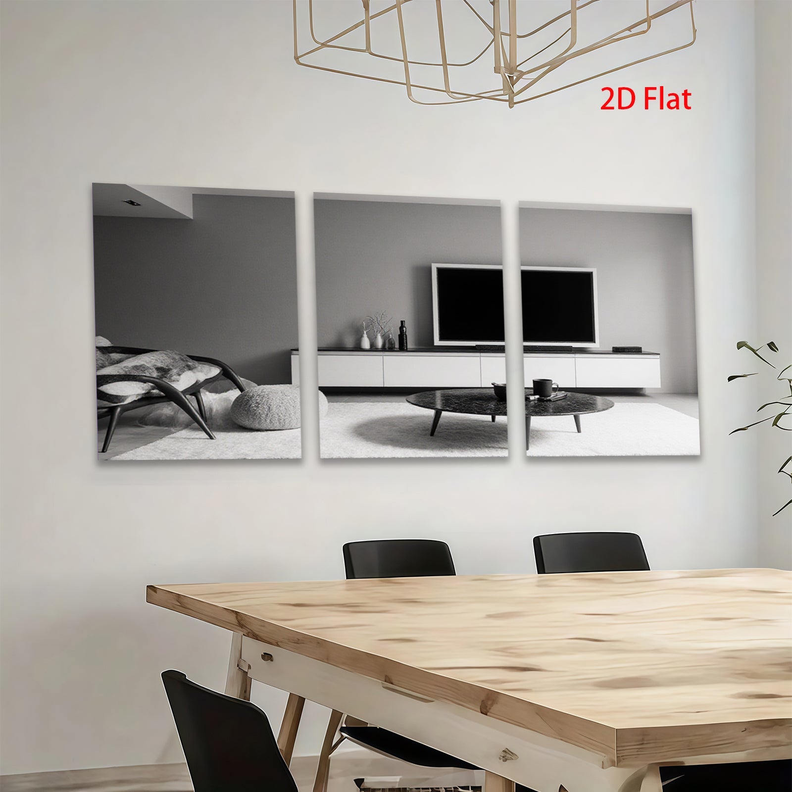 2D flat 1pc modern living room minimalist decor cozy home wall art canvas prints for bedroom office farmhouse style gallery wrapped