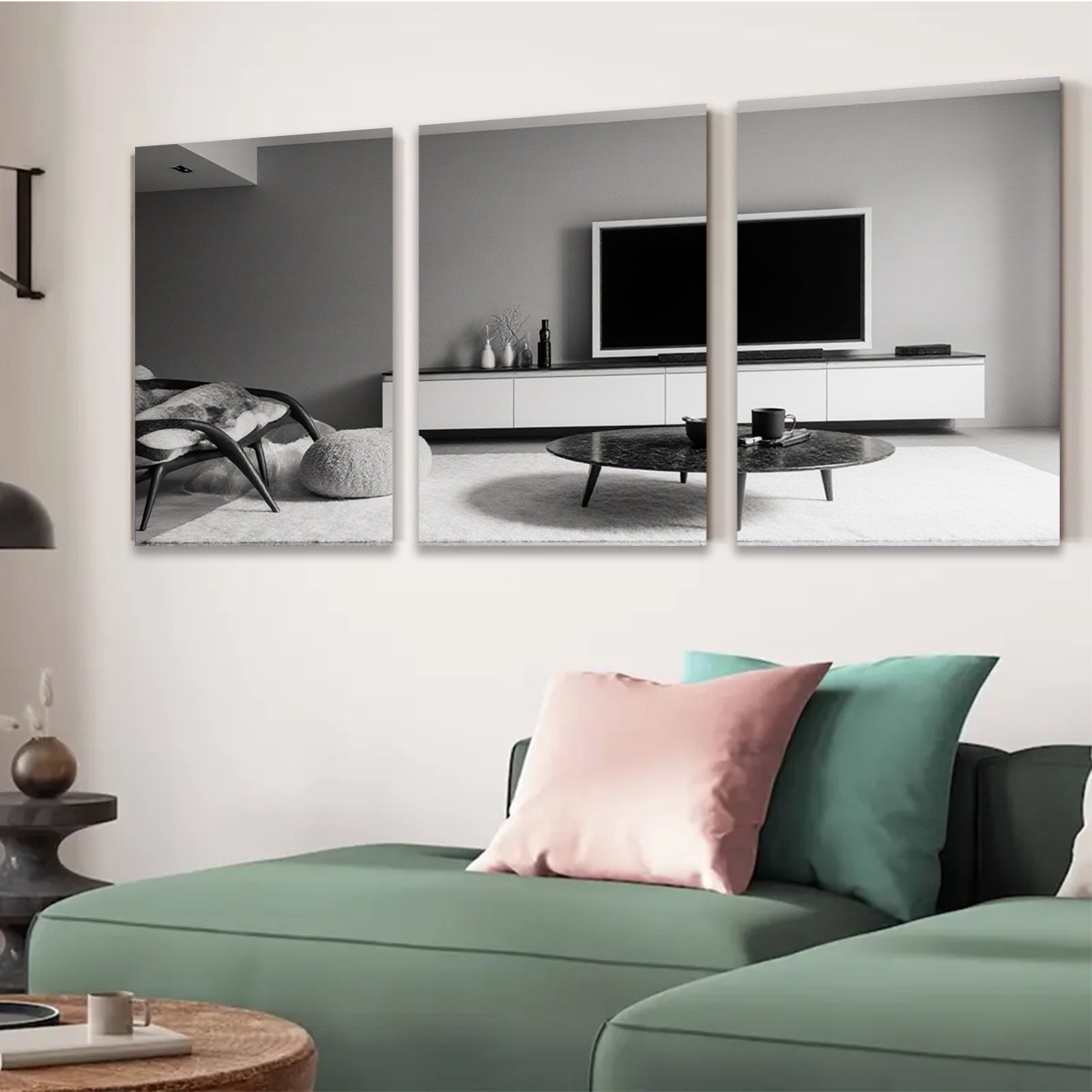 2D flat 1pc modern living room minimalist decor cozy home wall art canvas prints for bedroom office farmhouse style gallery wrapped