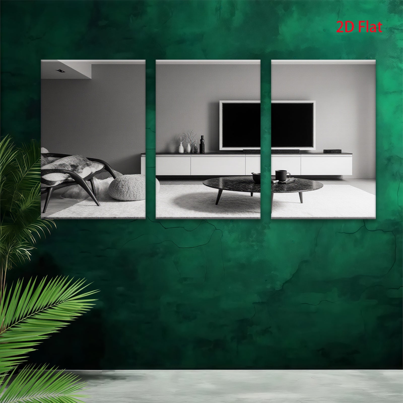 2D flat 1pc modern living room minimalist decor cozy home wall art canvas prints for bedroom office farmhouse style gallery wrapped